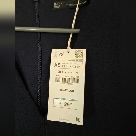 NWT Zara Navy Blue Shorts Romper - women’s size extra small - Picture 5 of 7